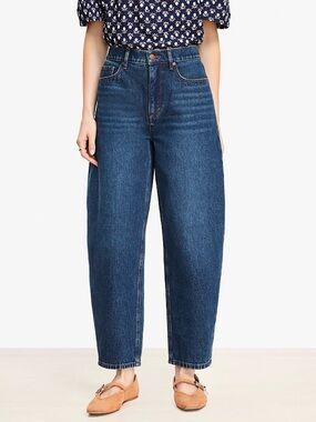 LOFT Curvy Barrel Jeans Size 29